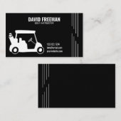 Carte De Visite Simple Panier Silhouette Noir instructeur de golf (Devant / Derrière)
