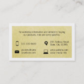 Carte De Visite Simple | Parchemin | Bordure (Dos)