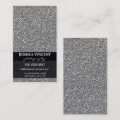 CARTE DE VISITE simple parties scintillant brillan (Devant / Derrière)