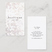 Carte De Visite Simple Parties scintillant de livres blancs tendan (Devant / Derrière)