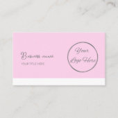 Carte De Visite Simple pastel rose QR code féminin (Devant)