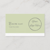 Carte De Visite Simple pastel vert QR code féminin (Devant)