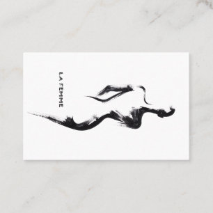 Carte De Visite Simple peinture gouache La Femme 01 affiche