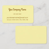 Carte De Visite Simple personnalisé (Devant / Derrière)