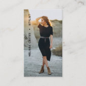 Carte De Visite Simple photo complète minimaliste (Devant)