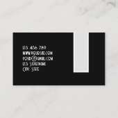 Carte De Visite Simple photo d'architecte noir gris (Dos)