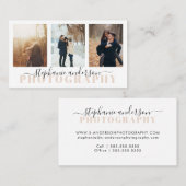 Carte De Visite Simple photo minimaliste (Devant / Derrière)