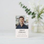 Carte De Visite Simple Photo Professionnel (Debout devant)