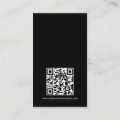 Carte De Visite Simple Photoshop Studio QR Code Logo Citation Noir (Dos)