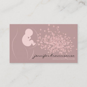 Carte De Visite Simple Pink Doula Coach de Naissance Enceinte