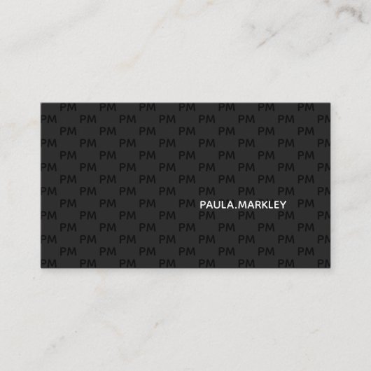 Carte De Visite Simple Plain Black Gray (Devant)