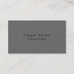 Carte De Visite Simple Plain Elegant Dim Gris Texture Professionne