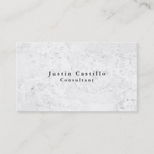 Carte De Visite Simple Plain Élégant Mur gris Texture moderne (Devant)