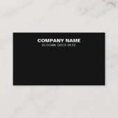 Carte De Visite Simple Plain élégant professionnel moderne Noir (Devant)