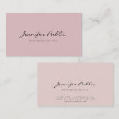 Carte De Visite Simple Plain Moderne Élégant Couleurs Professionne (Devant / Derrière)