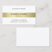Carte De Visite Simple Plain moderne professionnel élégant look or (Devant / Derrière)