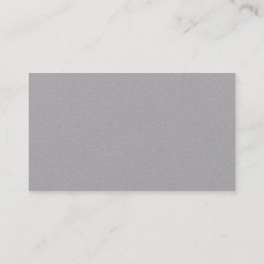 Carte De Visite Simple Plain Simple Black Grey tendance moderne (Dos)
