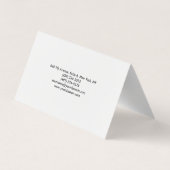 Carte De Visite Simple Plat tendance Blanc Professionnel Créatif (Dos)