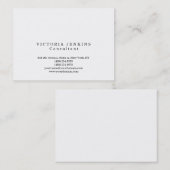 Carte De Visite Simple Plat tendance Blanc Professionnel Créatif (Devant / Derrière)