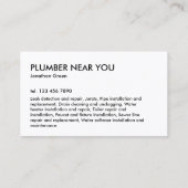 Carte De Visite Simple plomberie (Dos)