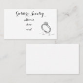Carte de visite simple pour bijouterie (Devant / Derrière)