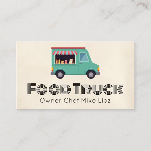 Carte de visite simple pour camion-restaurant (Devant)