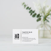 Carte de visite simple pour comptable finance (Debout devant)