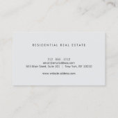 Carte de visite simple pour immobilier (Dos)
