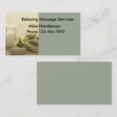 Carte de visite simple pour massage (Devant / Derrière)