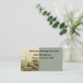 Carte de visite simple pour massage (Debout devant)