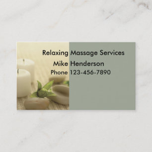Carte de visite simple pour massage