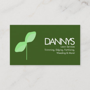 Carte de visite simple pour services de pelouse mo