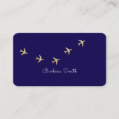 Carte de visite simple pour un agent de voyage BLU (Devant)