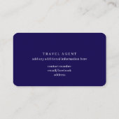 Carte de visite simple pour un agent de voyage BLU (Dos)