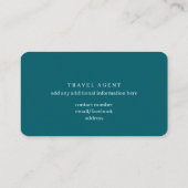 Carte de visite simple pour un agent de voyage tur (Dos)