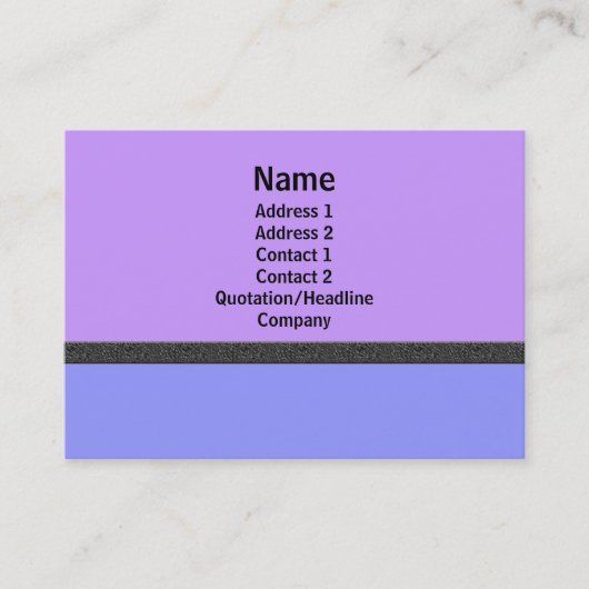 Carte De Visite simple pourpre bleu (Devant)