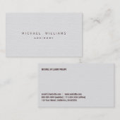Carte De Visite Simple profession professionnelle élégante métal (Devant / Derrière)
