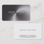 Carte De Visite Simple profession professionnelle élégante métal (Devant / Derrière)