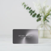 Carte De Visite Simple profession professionnelle élégante métal (Debout devant)