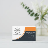 Carte De Visite Simple Professional 2 couleurs ajouter votre logo  (Debout devant)