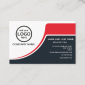 Carte De Visite Simple Professional 2 couleurs ajouter votre logo (Devant)