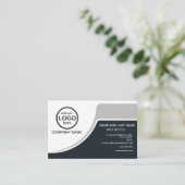 Carte De Visite Simple Professional 2 couleurs ajouter votre logo  (Debout devant)