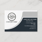 Carte De Visite Simple Professional 2 couleurs ajouter votre logo  (Devant)