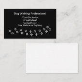 Carte De Visite Simple Professional Dog Walking Business Cards (Devant / Derrière)