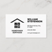 Carte De Visite Simple professional handyman Business Card (Dos)