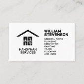 Carte De Visite Simple professional handyman Business Card (Devant)
