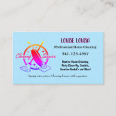 Carte De Visite Simple Professional House Cleaning Business Cards (Devant)
