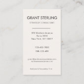 Carte De Visite Simple Professional Photo (Dos)