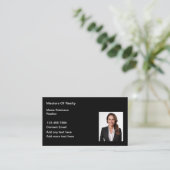 Carte De Visite Simple Professional Photo Business Cards  (Debout devant)