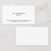 Carte de visite simple professionnel (Devant / Derrière)